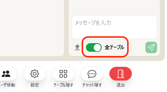 全体向けチャット